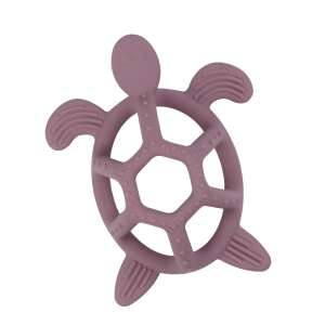 ZEQAS silicone teething toy, turtle shape, purple, for babies 3 months and up - Chewing gum