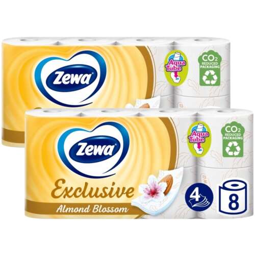 Zewa Exclusive Mandelblüte 4lagiges Toilettenpapier 2x8 Rollen