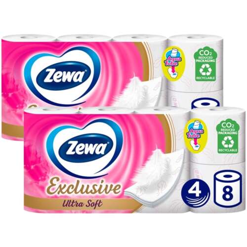 Zewa Exclusive Ultra Soft 4-lagiges Toilettenpapier 2x8 Rollen