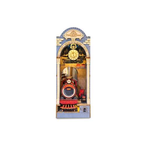 Rolife Time Travel 3D puzzle, DIY model of a train station with a steam engine, 258 pieces