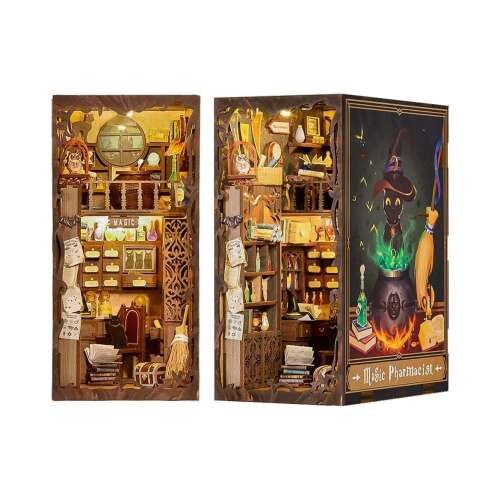 Cutebee Magic Pharmacist 3D Puzzle, DIY Miniatur-Puppenhaus-Set, 282 Teile
