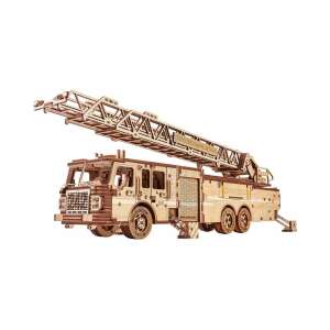 Model 3D Woodtrick - camion de pompieri, asamblat, 636 piese, din lemn, detaliat - Puzzle 3D