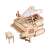 ROKR Magic Piano 3D Wooden Puzzle, assembled, side view, showing the intricate details of the piano