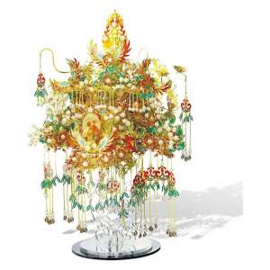 Piececool Garuda Coronet II 3D Metall-Puzzle, zusammengebautes Modell, Gold und Silber, 550 Teile - Piececool