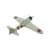 Piececool 3D metalowa układanka, model myśliwca MITSUBISHI A6M ZERO, złożony, z góry