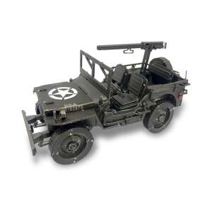 Piececool 3D puzzle, vojenské auto Willys MB, kov, 221 dielikov, 94529322 - Piececool
