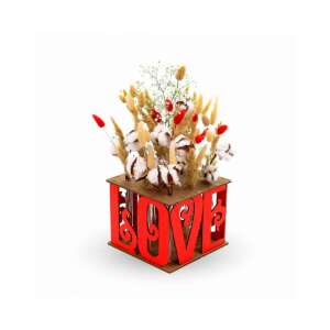 Puzzle 3D, Vaza decorativa LOVE,  EWA, lemn, 10 piese 94529400 - Puzzle 3D