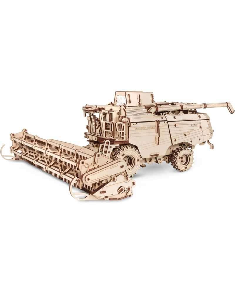 Puzzle 3D, kombajn zbożowy GH800 z głowicą zbożową BARST 920, EWA, drewno, 864 elementy