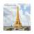 Piececool Eiffel Tower 3D Metal Puzzle, 96 pieces, gold, in a Paris cityscape