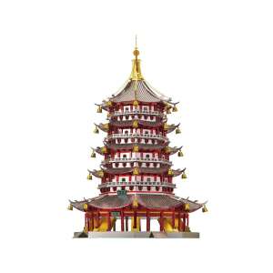 Piececool Leifeng Pagoda 3D Metalowa Puzzle, 796 elementów, złożony model - Puzzle 3D