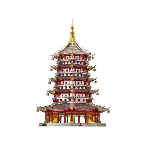 Piececool Leifeng Pagoda 3D Metalowa Puzzle, 796 elementów, złożony model