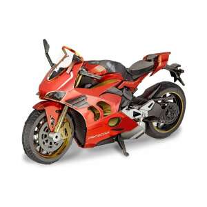 Sada modelov motocyklov Piececool 3D z kovových puzzle, červená a čierna, 218 dielov - Piececool