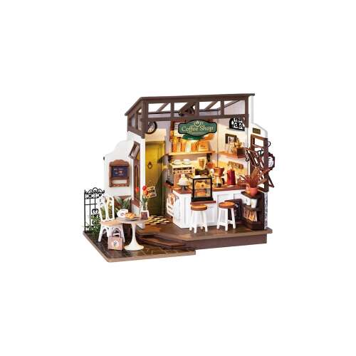 Rolife Coffee Shop 3D DIY Miniaturhaus, 183 Teile, zusammengebautes Modell