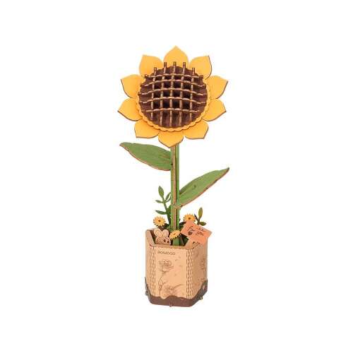 Rowood 3D Holzpuzzle, Sonnenblume, 86 Teile