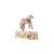 Wood Trick 3D puzzle Mustang, összeszerelve, fa, vágtató ló, indián mintával, oldalnézet