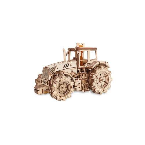 EWA 3D puzzle tractor din lemn, 357 piese, model asamblat