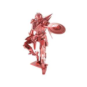 Piececool Muž so štítom 3D Kovová Puzzle, 150 dielov, červená, zostavený model - Piececool