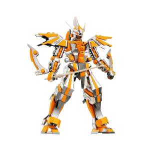 Piececool 3D Metall-Puzzle, Crescent Blade Armor, zusammengebautes Modell, orange und silber - Piececool