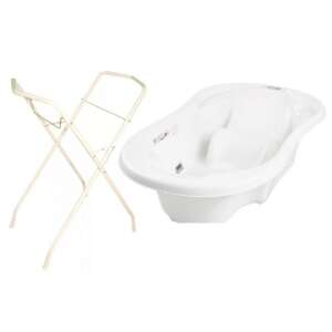 Tega Baby anatómiai kád + állvány, fehér, újszülöttek és kisgyermekek számára - Babakád, Kádállvány