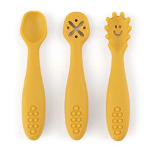 P&M Take&Match szilikon gyakorló kanál szett, 3 db, Intense Ochre, 6 hónapos kortól - Petite&Mars