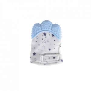 Cangaroo Olive Baby Silicone Teething Mitten Glove, kék, csillagos mintával - Cangaroo