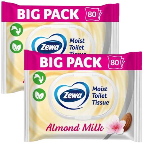 Zewa Almond Milk Bigpack Hârtie igienică umedă 2x80buc