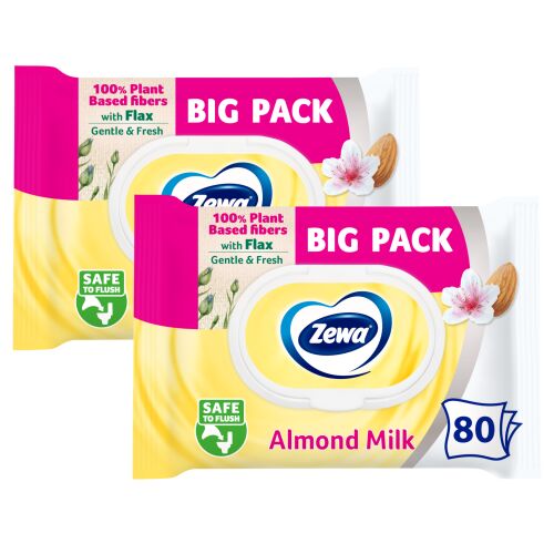 Zewa Almond Milk Bigpack Wet Toilet Paper 2x80pcs 141211788