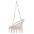 Springos cream macrame hanging chair full view