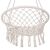 Springos cream macrame hanging chair front view