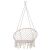 Hanging Springos cream macrame chair