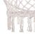 Close-up of Springos cream macrame hanging chair fringe