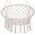 Springos hanging chair, cream, with fringe, bottom view