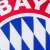 A Bayern München logója a kerek párna közeli képe