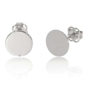 ATCOM Silver Earrings, Personalized Pennies, Round, Silver, 925 Sterling Silver - Women's Earring