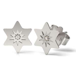 Kolczyki srebrne ATCOM Lucky Star z kryształem - Atcom Jewelry