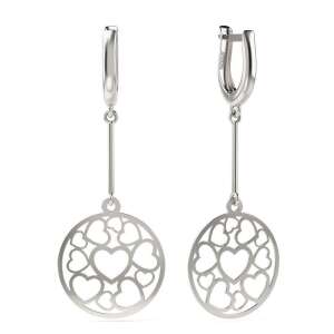 Srebrne kolczyki w kształcie serca, model 73, ATCOM - Atcom Jewelry