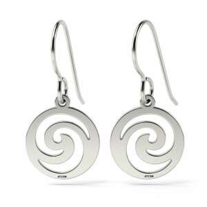 ATCOM Mirage silver earrings with a spiral design - Women's Earring