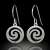 ATCOM Mirage silver earrings with a spiral design