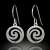 ATCOM Mirage silver earrings with a spiral design