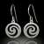 ATCOM Mirage silver earrings with a spiral design