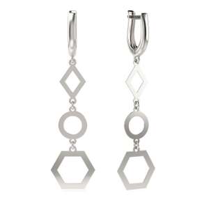 Cercei din argint cu forme geometrice, modelul 15, ATCOM - Accesorii pentru femei