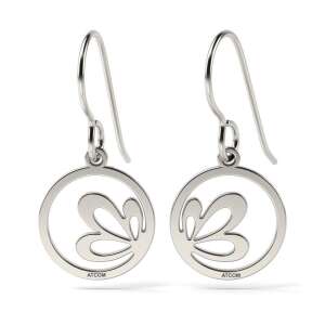 ATCOM Silver Lotus Flower Earrings - Women's Earring