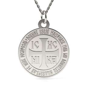 Colier cu pandantiv din argint cu rugăciune ortodoxă - Atcom Jewelry