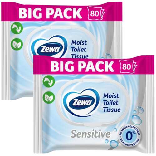 Zewa Sensitive Bigpack Nasses Toilettenpapier 2x80Stück