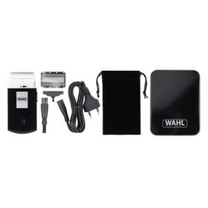Wahl cordless travel shaver kit, includes shaver, charger, cleaning brush, extra blade, extra foil, metal storage box, velvet pouch, and foil protector - Hair dryer, Durable depilatory device, Electric razor and Hair clippers