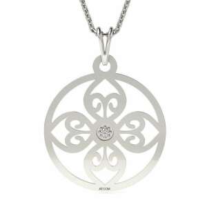 Сребърен колие с висулка ATCOM модел 64 с кристал - Atcom Jewelry