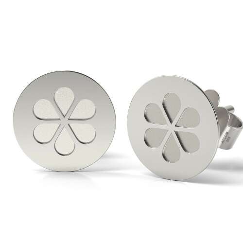 Elixir ezüst virág fülbevaló, 925 ezüst, minimalista design