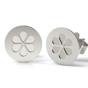 Kolczyki Elixir z kwiatem ze srebra, srebro 925, minimalistyczny design - Atcom Jewelry