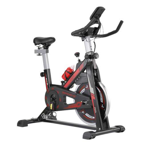 Pepita Racing PRO 700 spinning bike with pulse and calorie measurement, black-red, 3/4 view