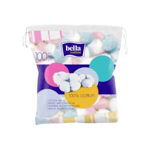 Bella Kozmetikai vatta Cotton, Színes vattapamacsok (100 db/cs) 94550786 Fültisztító pálcika, vattakorong